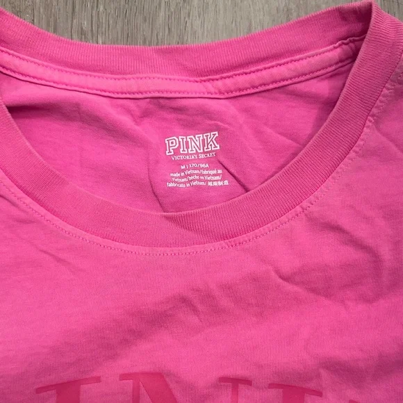 PINK Victoria's Secret cropped Tee - Bold Pink - Picture 2 of 3